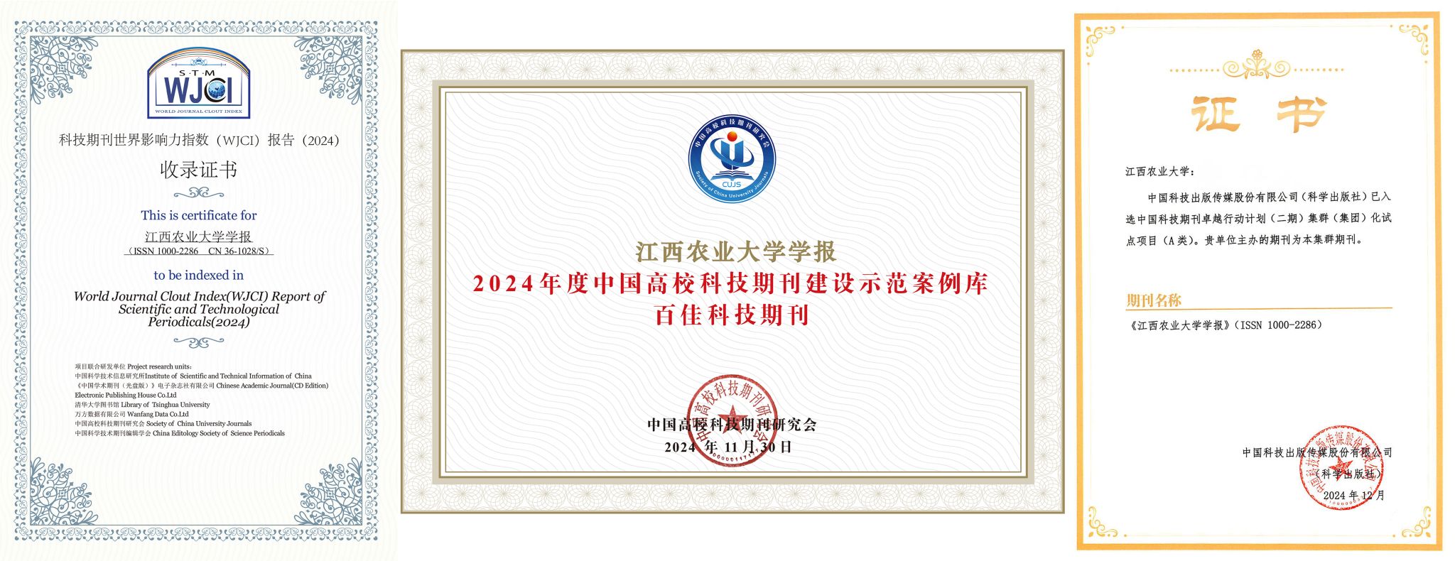 《欧冠官方网站学报》WJCI百佳集群2024-1.jpg